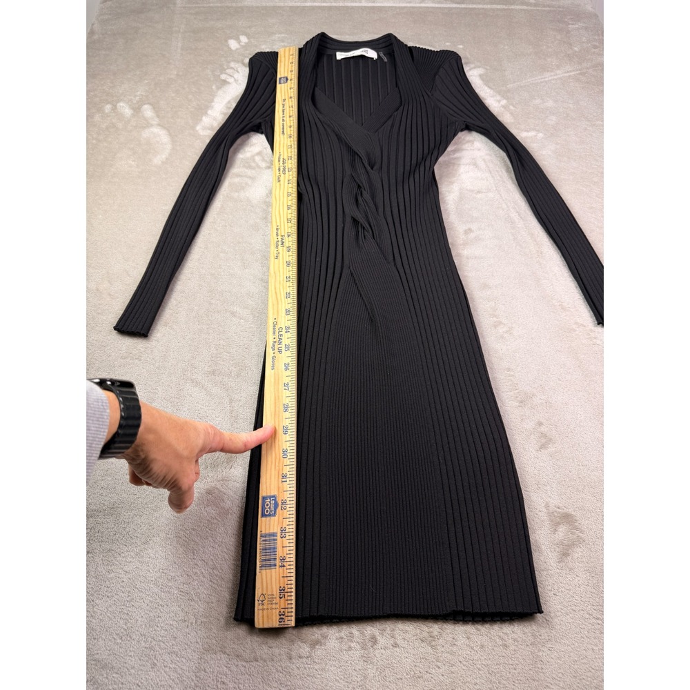 Diane von Furstenberg DVF Medium Veronique Ribbed-Knit Mini Dress Long Sleeve - Picture 9 of 12
